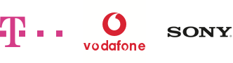Telekom Logo + vodafone Logo + sony Logo